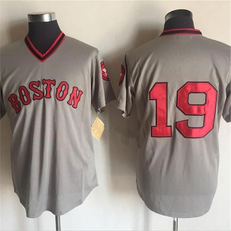 Maglia da Baseball Vintage Boston Red Sox Unisex Misto Cotone Top Sportivo Abbigliamento Casual