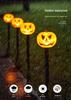 Solar Halloween Pumpkin Garden Stake Lights - Waterproof Outdoor Decorative String for Yard & Lawn