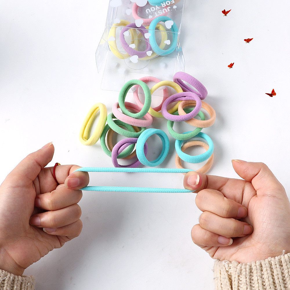 For Girls Kids Hair Accessories Scrunchie Soft Rubber Bands Ponytail Holder Elastic Hair Bands