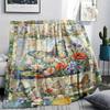Butterfly Decoration Print Flannel Blanket, High Quality Comfortable for All Seasons, Home Decor, Warmth and Comfort, Perfect for Christmas Gifts30