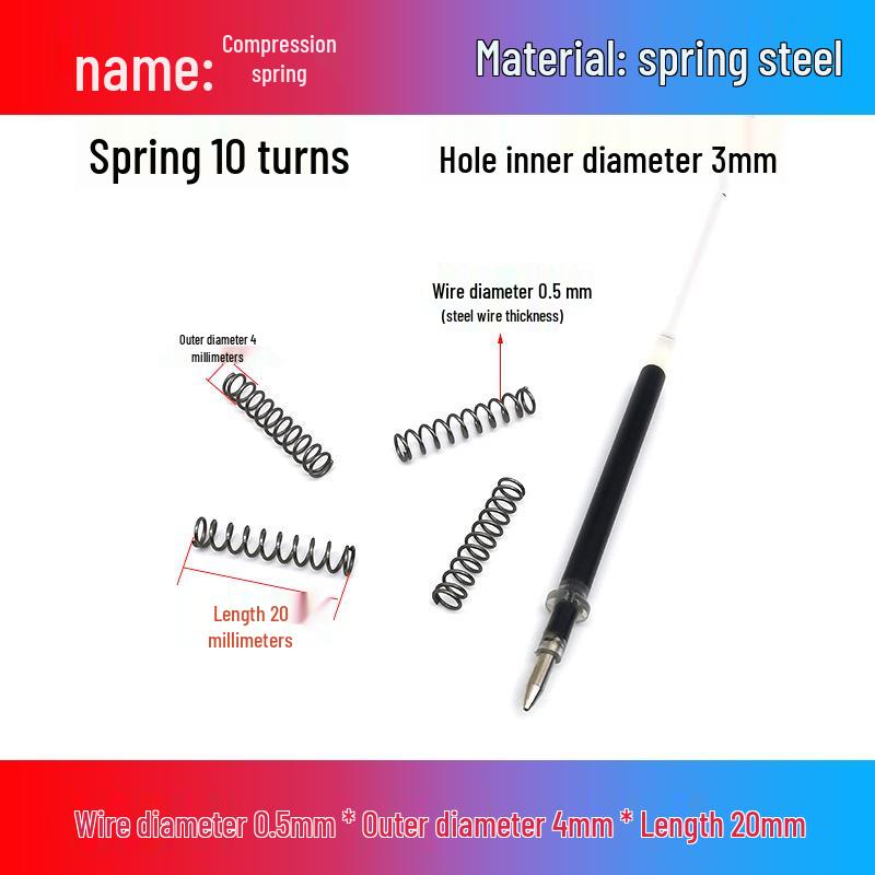 0.5mm Diameter Spring Steel Compression Spring for Precision Experiments and Miniature Helmet