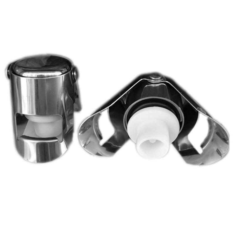 

Stainless Steel Stopper Sparkling Wine Champagne Bottle Plug Cork Pourer Sealer