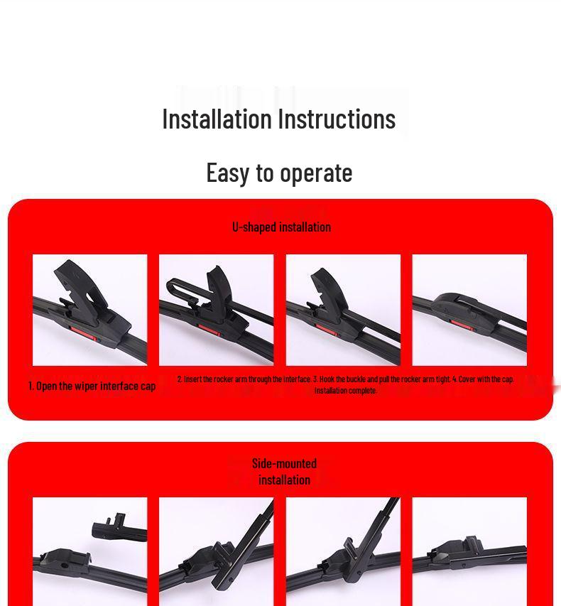 Nissan Models Frameless Double-sided Tape Wiper: Sylphy, Teana, Sunny, Livina, Qashqai, X-Trail, Bluebird.