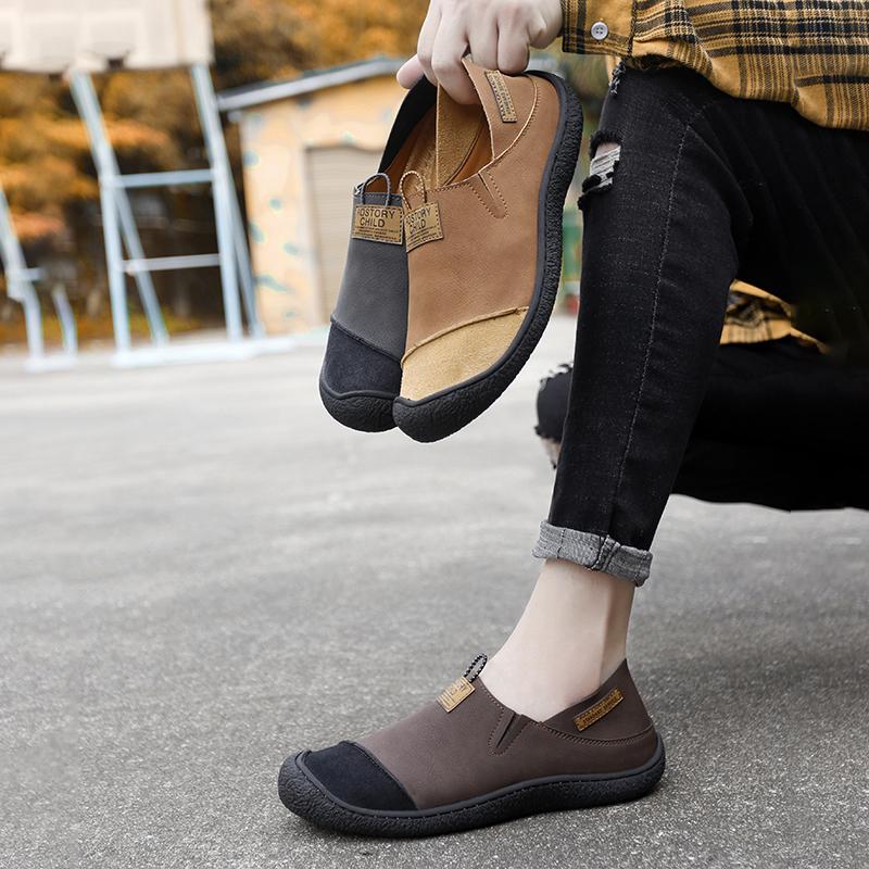 Herren Slipper Handgefertigt Lässige Lederschuhe Slip-on Fahrschuhe Mokassins