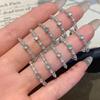 Frisch und einfach Natürlicher Chalcedon Ring Licht Luxus Silber Mode Stil Hohl Ausgeschnittene Ringe für Damen Party