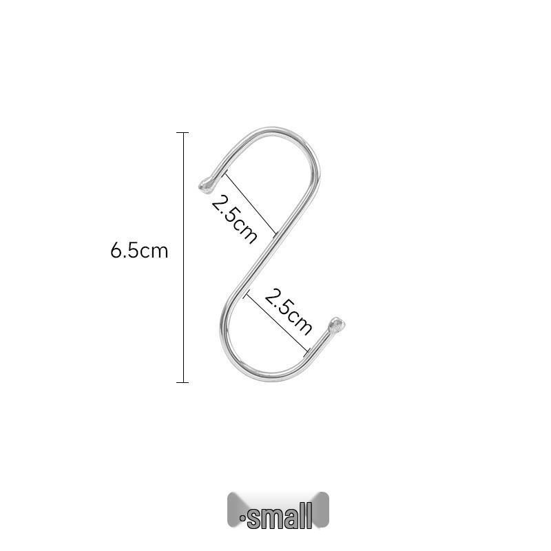 Multi-Purpose 410 Stainless Steel S-Shaped Wall Hook for Bathroom and Kitchen