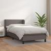 3127221 vidaXL Divan Bed with Mattress Grey 80x200 Cm Faux Leather