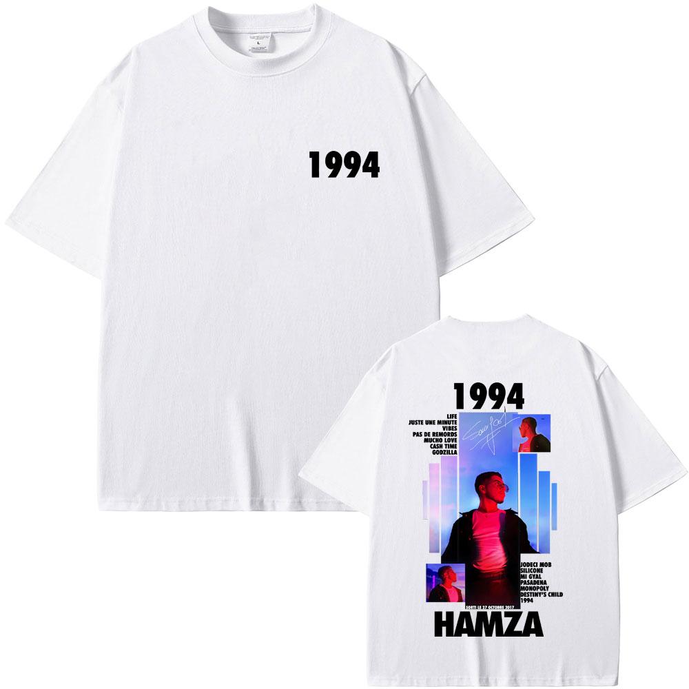 Rapper HAMZA 1994 Tour Album 2025 T Shirts Men Women Fashion Cotton Vintage Short Sleeve Tshirt Hip Hop ONeck Tees Streetwear