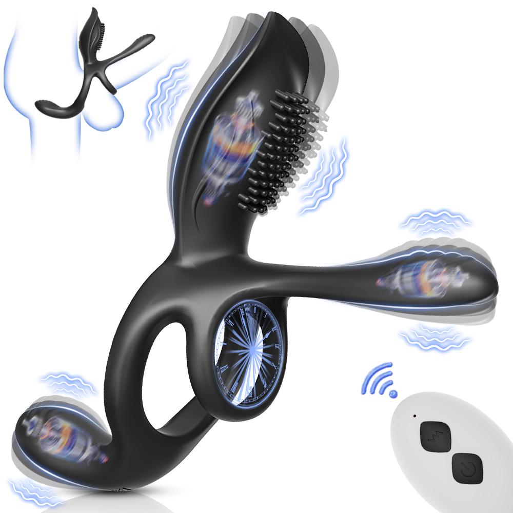 Remote Control Vibrator Cockring Cock Penis Ring for Men Delay Ejaculation Penisring Anal Stimulator Adult Sex Toys for Men