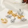 5Pcs Stainless Steel Metal Heart Flower Butterfly Cubic Zircon Charms for Necklace Bracelet DIY Jewelry Pendants Earrings Making