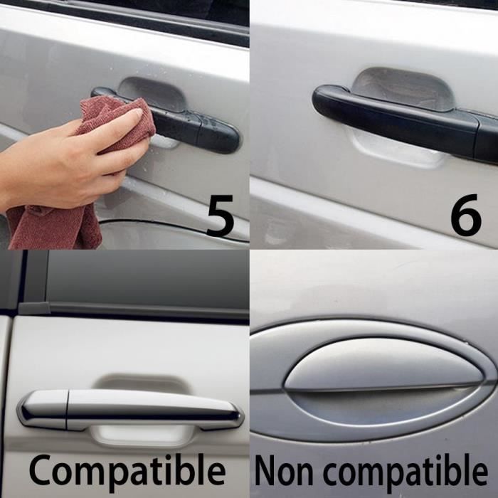 Handle Protection Stickers - Transparent - Set of 4 - Scratch-resistant Adhesive - Car