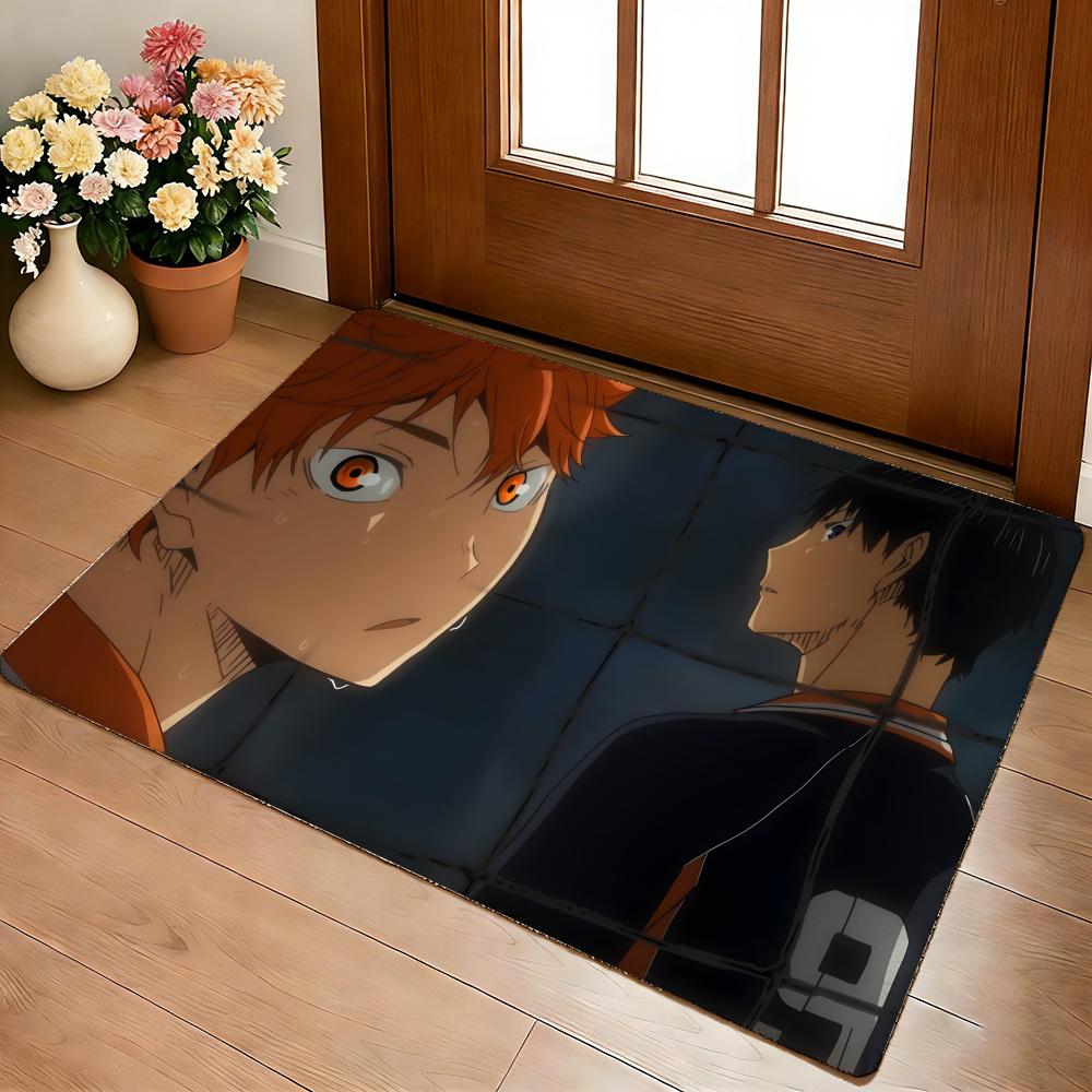 Anime Cool H-HaikyuU Floor Mat Cozy Flannel Soft Thick Non-Slip Mat For Living Room Bedroom Kitchen Decor Rugs