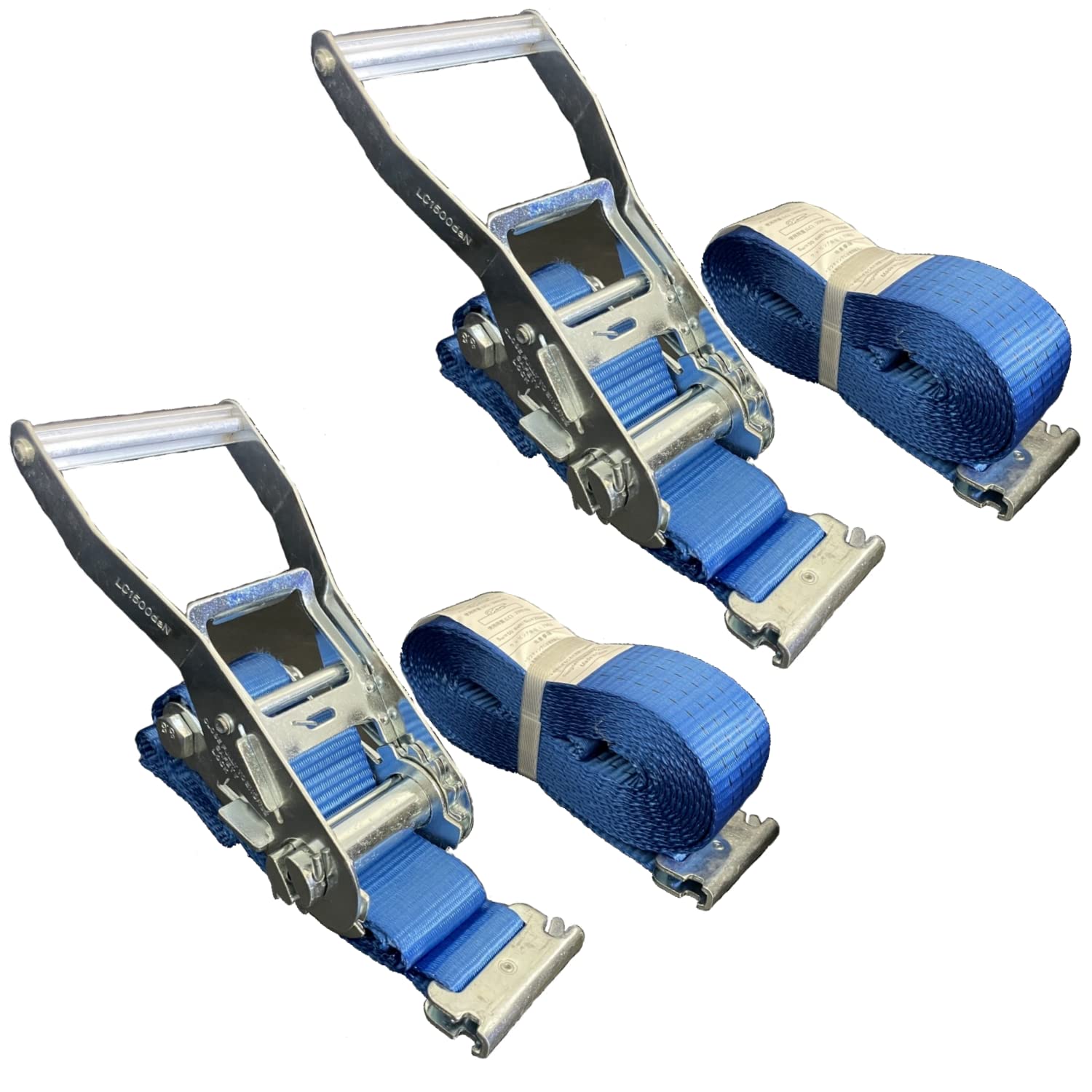 

HELIX Lashing Set of Ratchet 50mm 1m Fixed 1000kg Maximum Load 1T Load Securement for Includes Japanese Instructions Fixed 5m Rolled Rail-Type Belts, синий