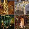 4M 20LED Solar Vine String Lights Outdoor Waterproof Artificial Ivy Leaves Decor Fairy Lights for Christmas Garden Wedding