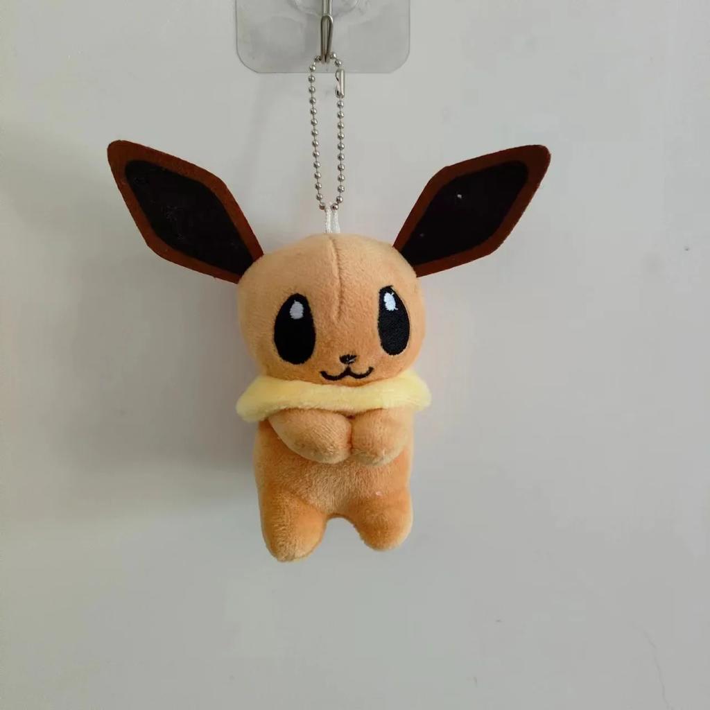 10pcs/set EeveeGlaceon SylveonLeafe Plush 10cm Soft Pendant Doll Toy Keychain Christmas Halloween Birthday Gift