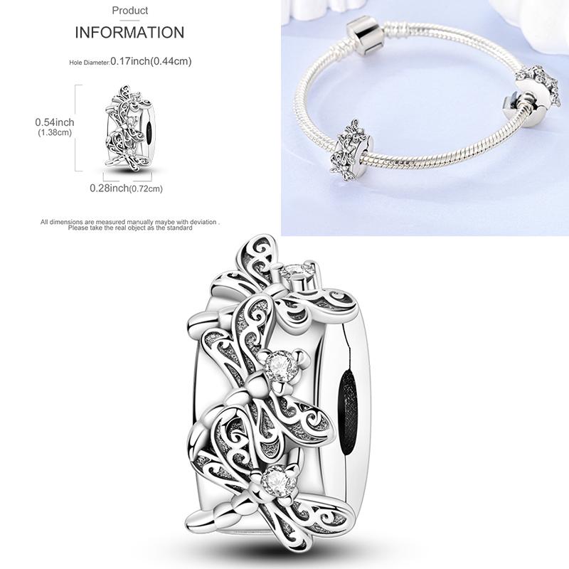 Copper Dragonfly Butterfly Pendant Charms Bead Fit Original Bracelet Bangle Women Jewelry Girl Making Beads