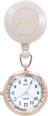Fieldwork Analog Pocket Watch with Pulse Luminous Pink Women's Tracker, Colette, Beige, ASS154-5