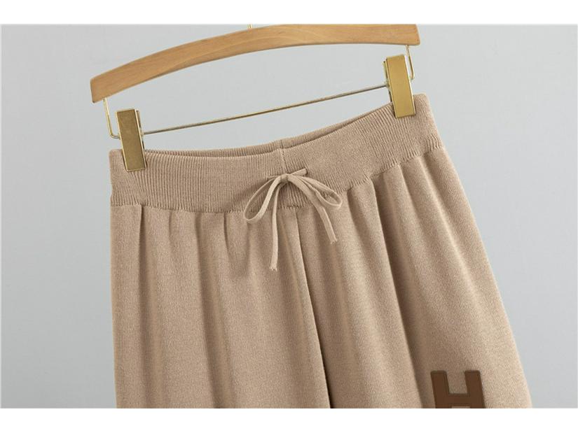 Women's Autumn Chic Knit Cardigan & Wide-Leg Pants Two-Piece Set