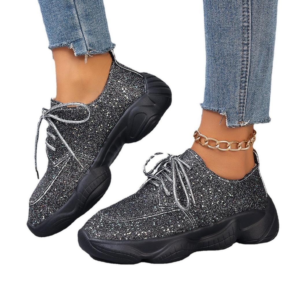 2025 New Spring Fly-woven Mesh Casual Sports Women's Shoes Breathable Thick-soled Dad Shoes Summer