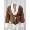 - Hot Lace-up Short Leather Jacket, Autumn and Winter Ladies Street Personality Leather Jacket