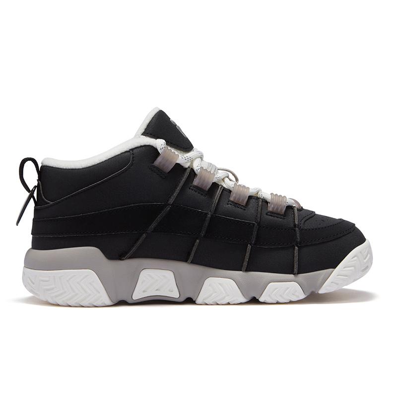 Fila Fusion Buster Mid Top Retro Basketball Shoes Women Sneaker Black White T12W443221FBS