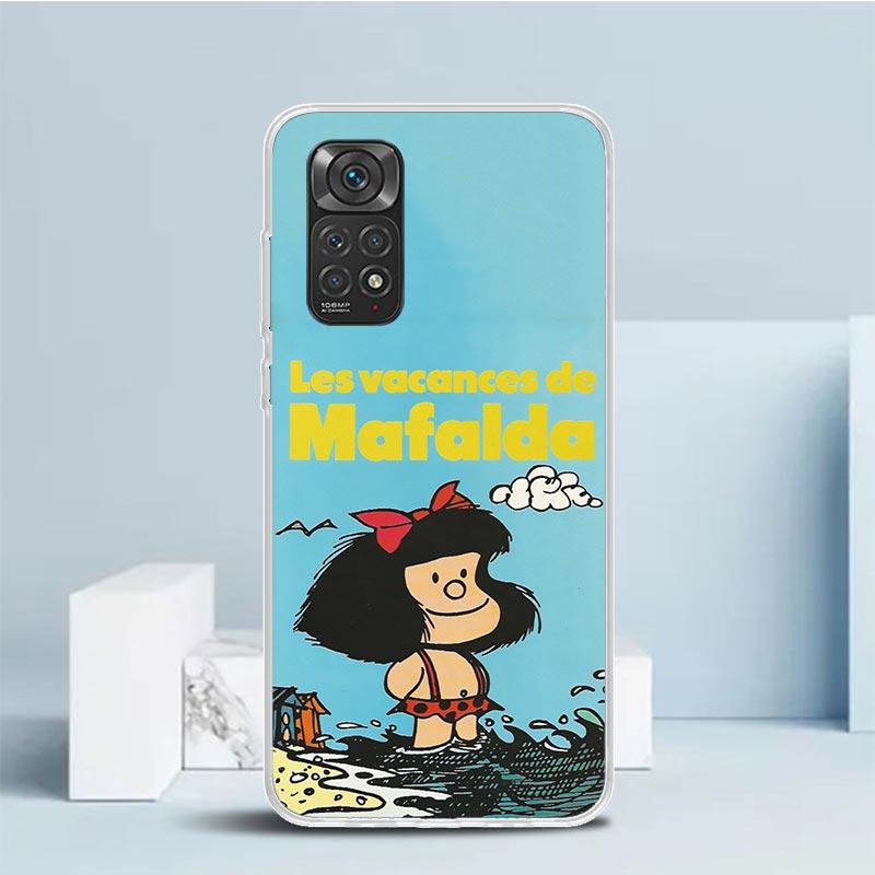 Mafalda Cartoon Phone Case For Xiaomi Redmi Note 15 14 14S 13 12S 12 Pro Plus 11S 11 11T 11E 10S 10 + Soft TPU Back Cover Redmi