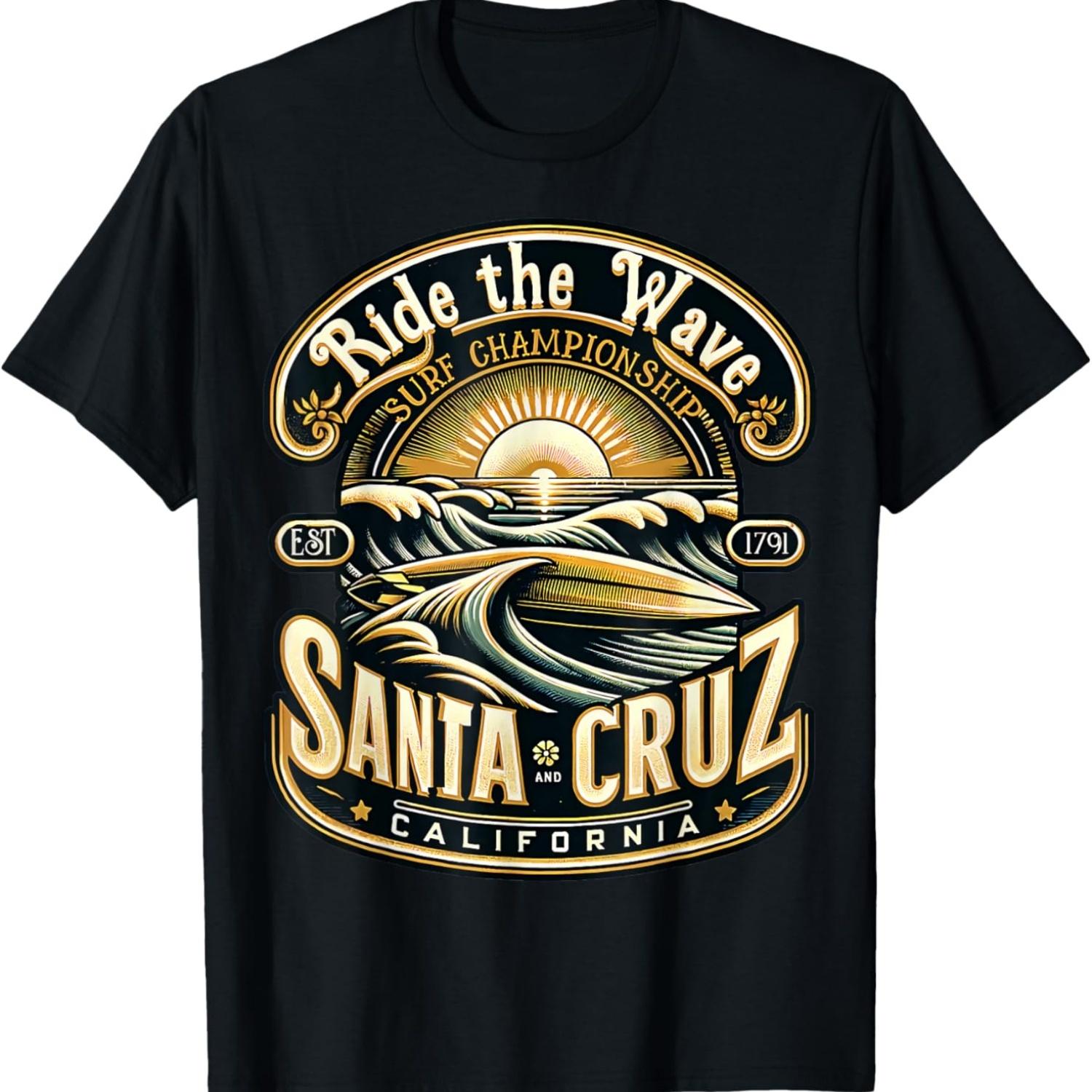 Surf Championship in Santa Cruz, California T-Shirt S чёрный