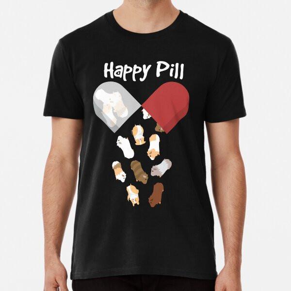 

Guinea Pigs Happy Pill Guinea Pig Mom Dad PeT-Shirt S-5XL Best T-Shirt L
