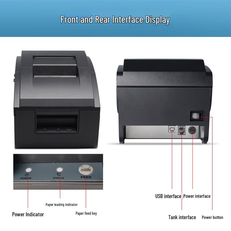XINYE XP-76IIH 76mm Dot Matrix Receipt Printer CN Plug (adapter Included)