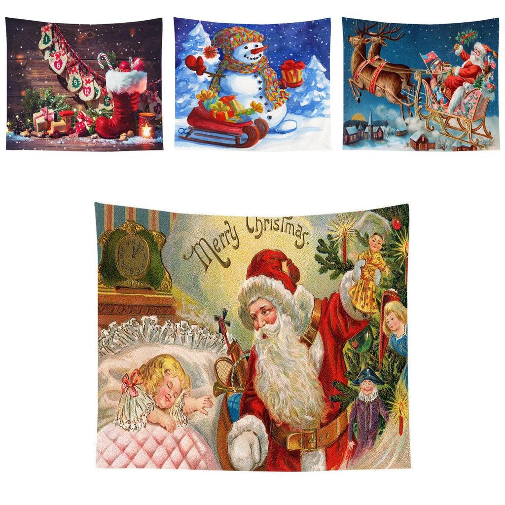 High Quality Christmas Tapestry Wall Hanging Cloth With Vibrant Colors For Xmas Decor