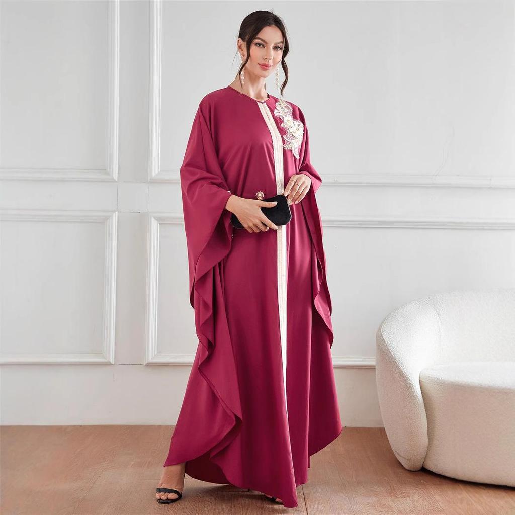 2025 Elegant Spring/Summer Long Robe Dress for Middle Eastern Muslim Women