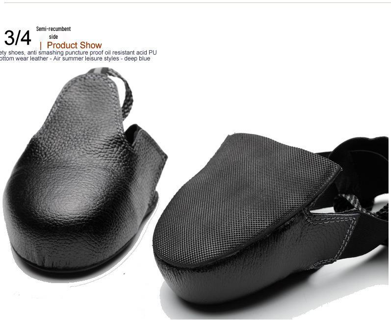 Pánské odolné kožené návleky s ocelovou špičkou pro bezpečnost a ochranu