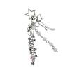 Stylish Star Tassels Bowknot Beaded Keychain Hanging Key Ring Handmade Phone Chain Accessories for Women and Teens