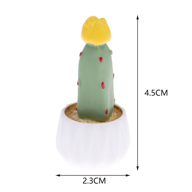 Cute Green Plant Cactus Small Potted Ornament Gadget Car Decoration Interior
