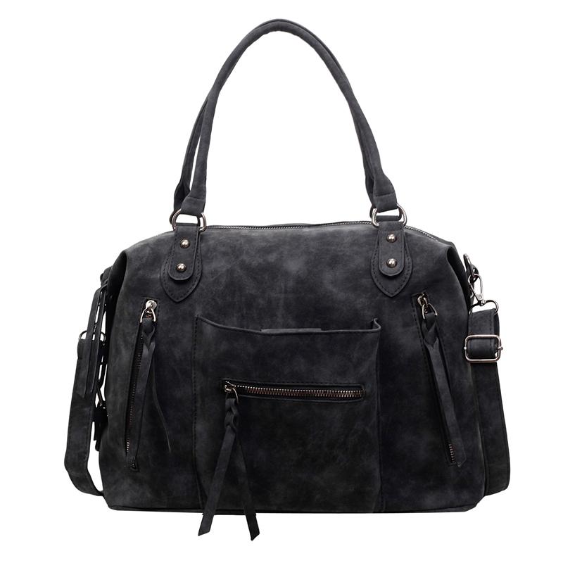 

PU Large Capacity Hasp Tote Bags Solid Color High Quality Ladies Bags 2026 Light Luxury Commuting Women s Casual Tote чёрный