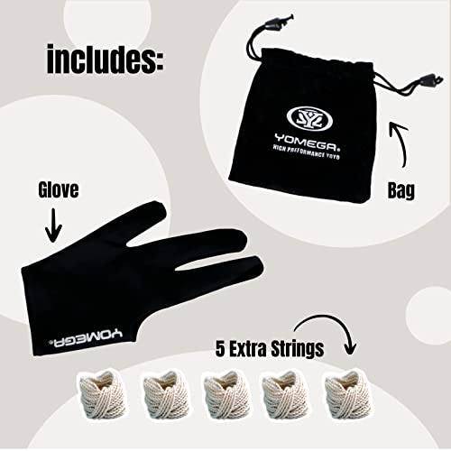 Yomega Maverick - Professional Aluminum Metal Yoyo for Kids and Beginners with C Size Ball Bearing for Advanced yo yo Tricks and Responsive Return + E