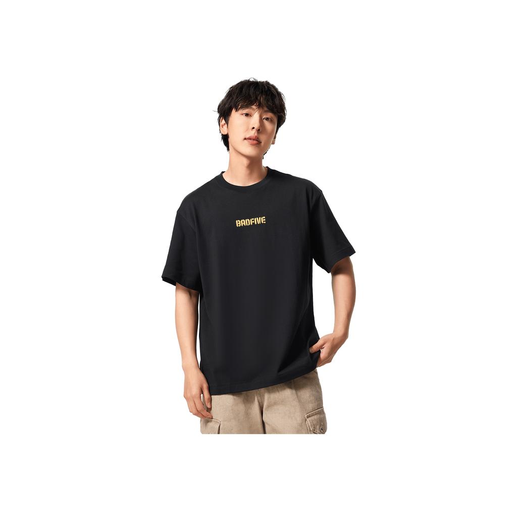 Li Ning Basketball Series Anti-Five Comfortable Casual Simple Versatile Round Neck Drop Shoulder Loose Breathable Short Sleeve T-Shirt AHSV027-6