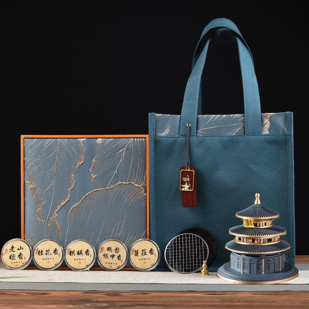 Temple of Heaven Prayer Hall Full Copper Incense Burner Household Pure Copper Incense Burner Incense Burner Tea Ceremony