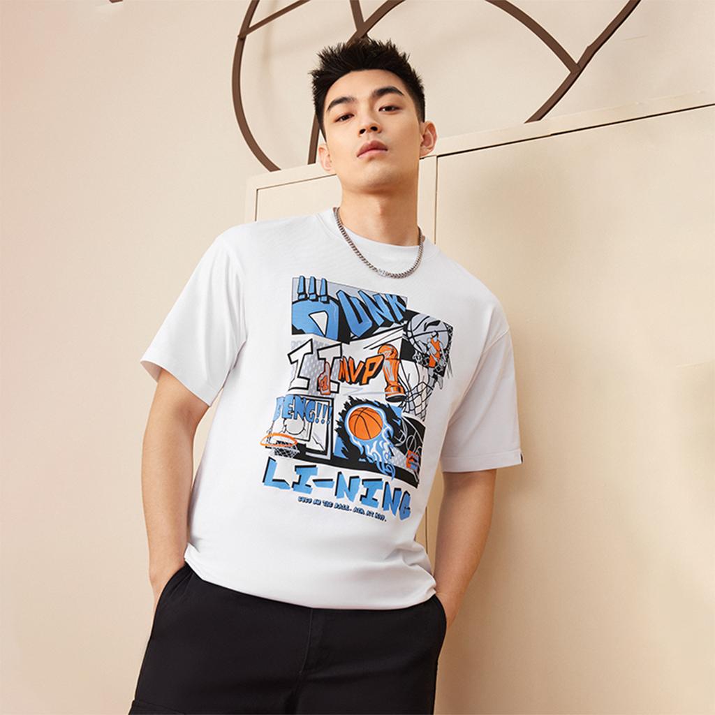 Li Ning Sportmode Kollektion T-Shirt Herren Weiß AHSUD81-1