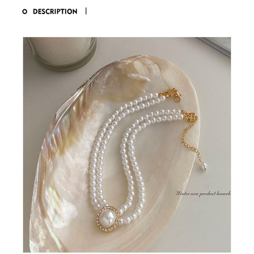 Simulated Pear Pearl Necklace Jewelry Pearl Chains Elegant Necklace Chain  Wedding