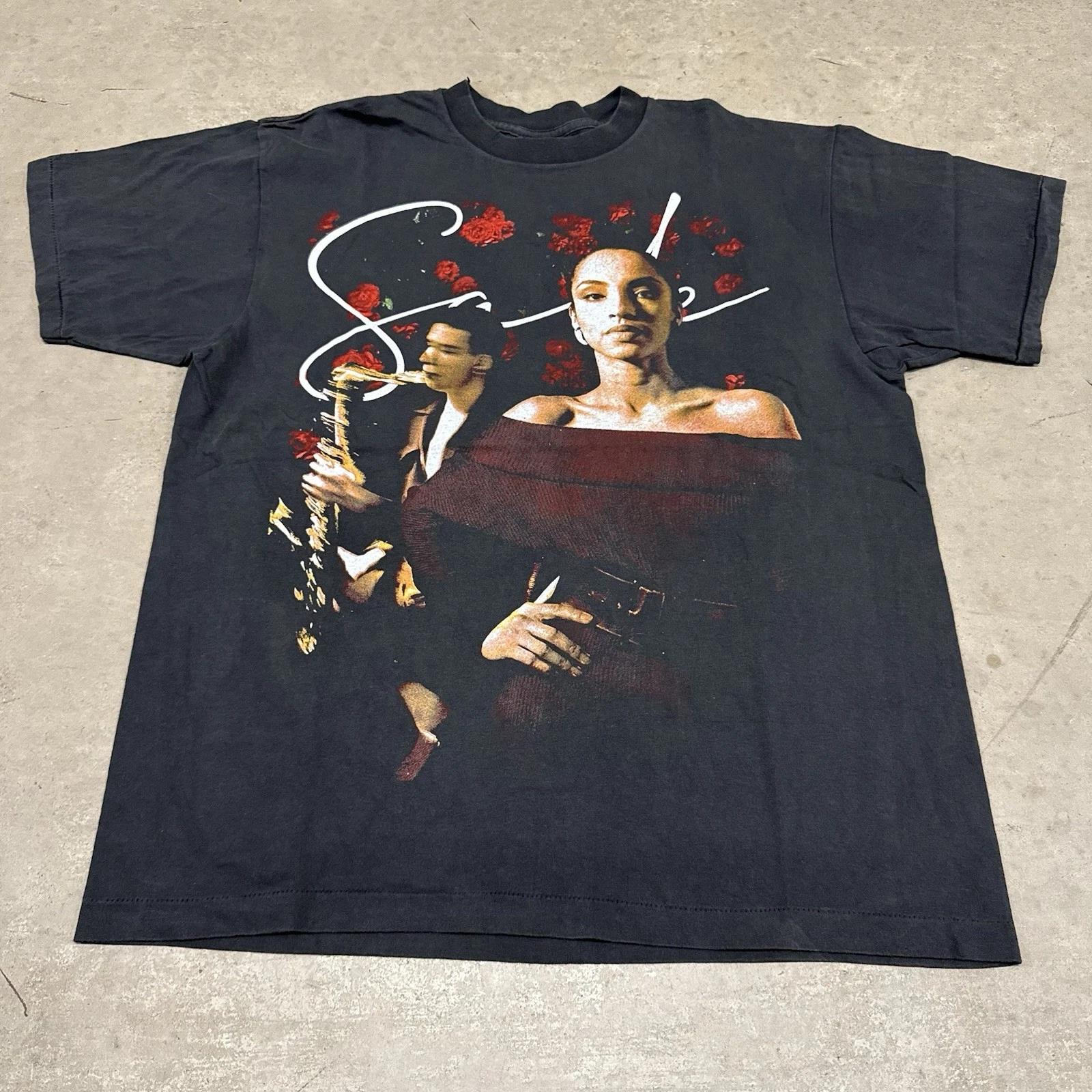 Vintage SADE Diamond Life Tour T T-Shirt Size XL Allsport Tag - Faded R&B Reprint S