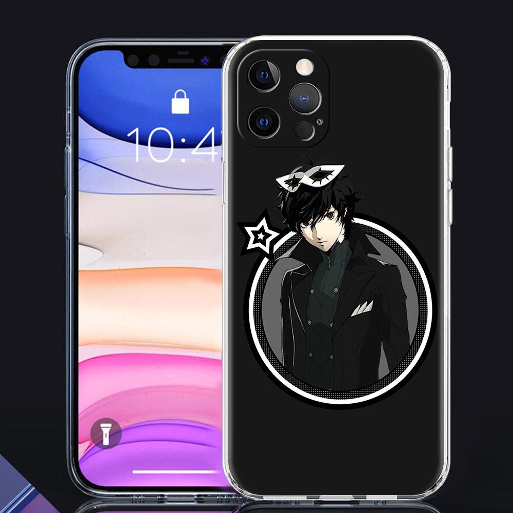 Persona 5 P5 Joker Luxury Phone Case For iPhone 14 13 Pro 11 12  Max X XR XS 7 8 Plus SE Clear Soft Silicone Cover Fundas