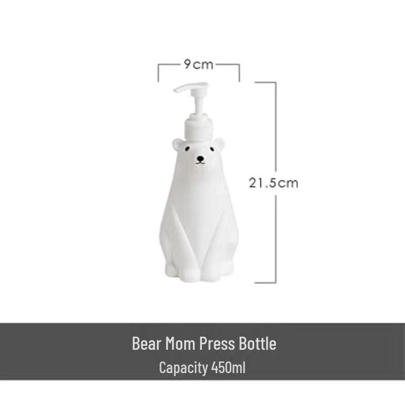 Creative Polar Bear Dispenser: Cute Children's Hand Soap, Lotion, Dish Soap, and Shower Gel Bottle