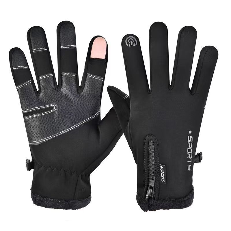 Sport Outdoor Mens Waterproof Touchscreen Cycling Gloves For Winter Cold Weather