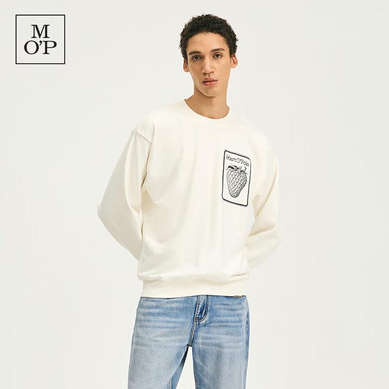 Marc O'Polo Men's Loose-Fit Strawberry Embroidered Crew Neck Pullover