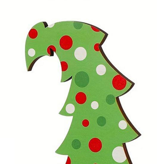 3Pcs/Set Wooden Mini Christmas Tree Ornament Rustic Xmas Tree Table Sign Home Office Holiday Party Desktop Decoration Ornament