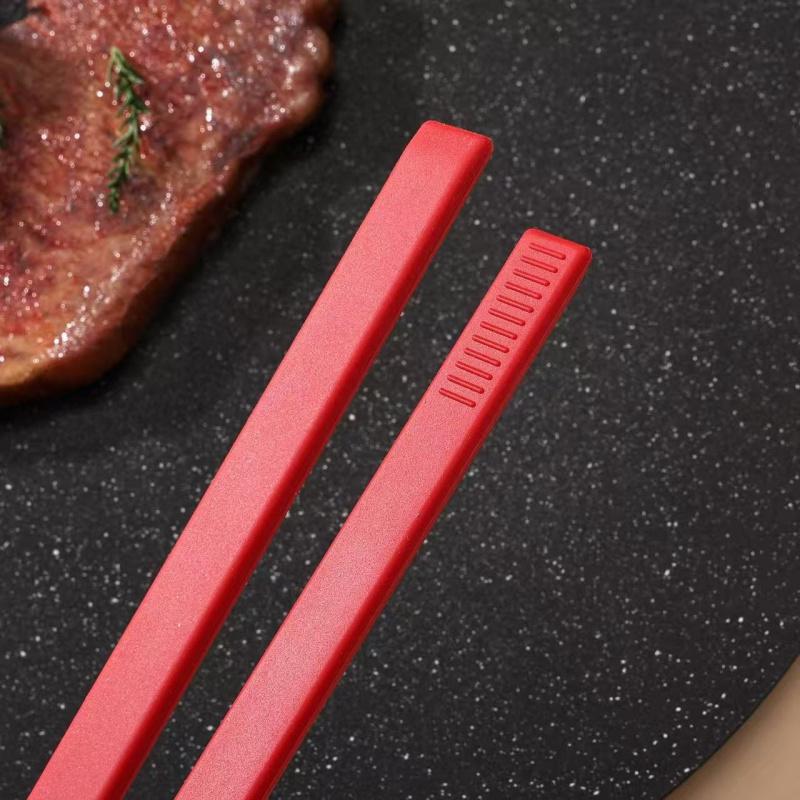 Heat-Resistant Silicone Food Tongs – Withstands 230°C, Non-Scalding & Non-Slip Handle, Essential Kitchen Cooking Tool