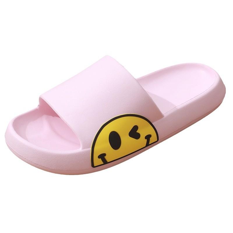Korean Cartoon Side Smiley Face Household Couple Men and Women Bathroom Cool Slippers