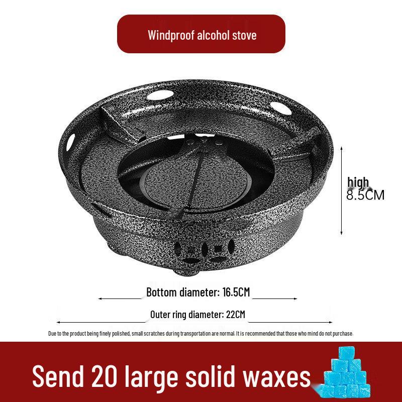 Naijiang Windproof Stainless Steel Hot Pot & Dry Pot Stove Set