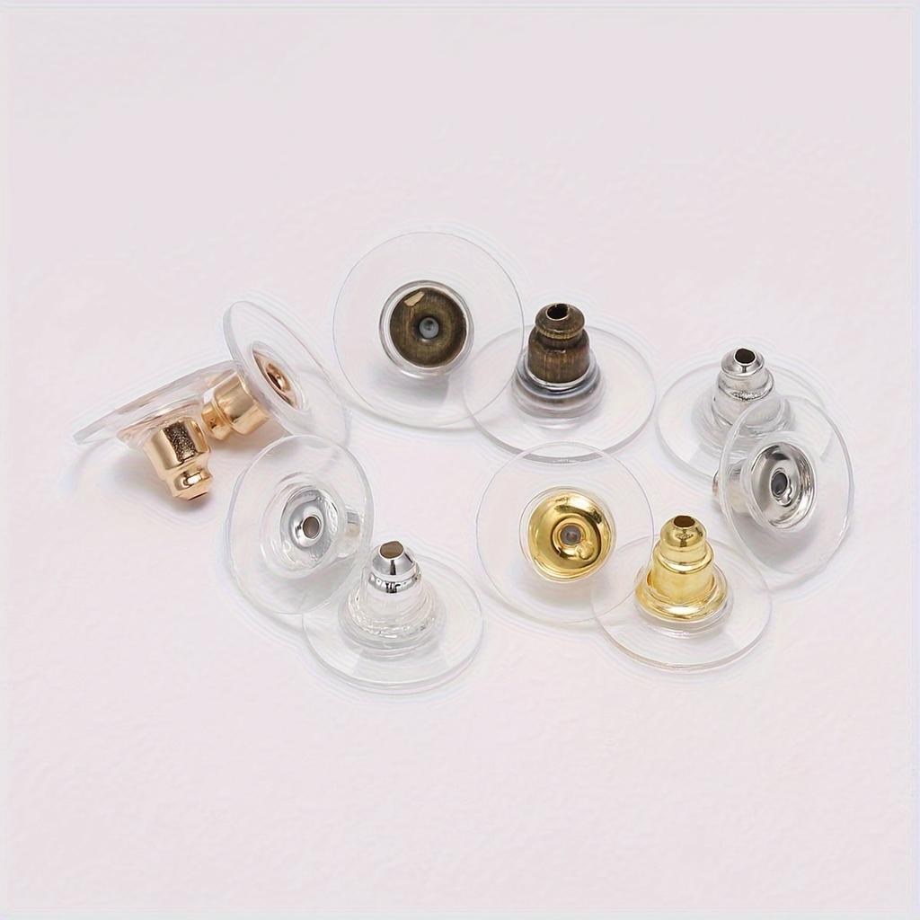 120pcs/lot Earring Backs Safety Bullet Stopper Rubber Jewelry Accessories DIY Parts Ear Plugging